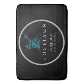 ポセイドンギリシャ海の神トライデントデザイン バスマット (正面縦)