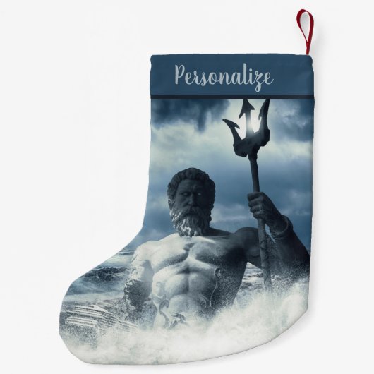 ポセイドンギリシャ神話クリスマス スモールクリスマスストッキング (裏面)