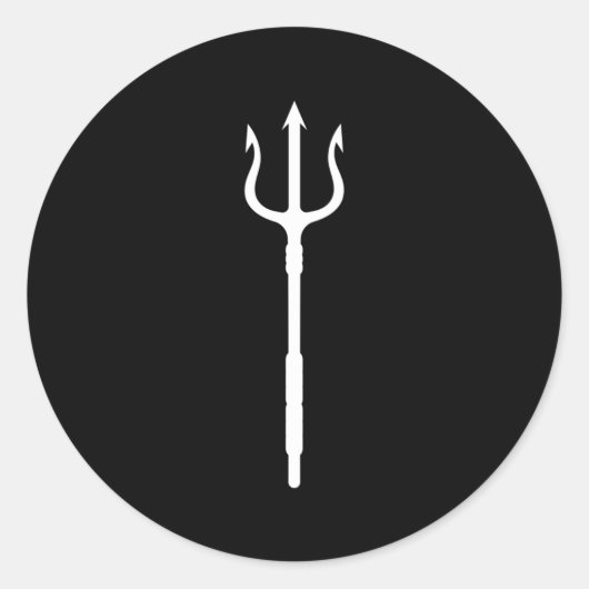 ポセイドントライデントネプチューンギリシャの神 ラウンドシール (正面)