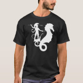 ポセイドン、ギリシャレリーフ、 浮き彫りデザイン Tシャツ (正面)