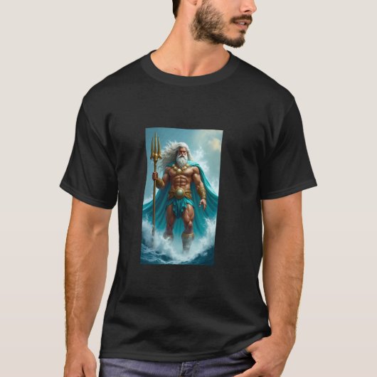 ポセイドン ギリシャ神話 海と地震の神 Tシャツ (正面)