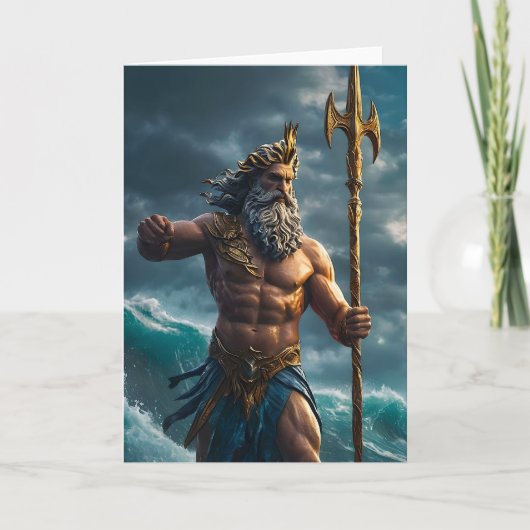 ポセイドン　ゲイ　グリーティングカード カード (正面)