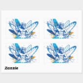 ポセイドン・サーファー 長方形シール (シート)