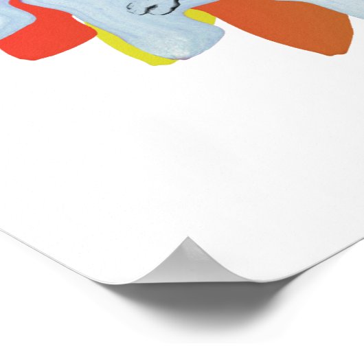 ポセイドン、海の神とオリンパス山 ポスター (角)