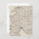 ポゼイ郡の地図 ポストカード (正面/裏面)