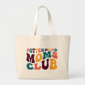 ポタヘッドモムズクラブスーベニアムレトロスタイルグルーヴィ ラージトートバッグ (正面)