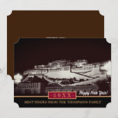 ポタラパレス&ハッピーニューイヤー！カード/ラサチベット シーズンカード (正面/裏面)