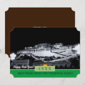 ポタラパレス&ハッピー·ニューイヤー！カード/ラサ·チベット シーズンカード (正面/裏面)