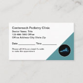 ポダイアトリストオフィスアポイントメントのポダイアトリ 名刺 (正面)