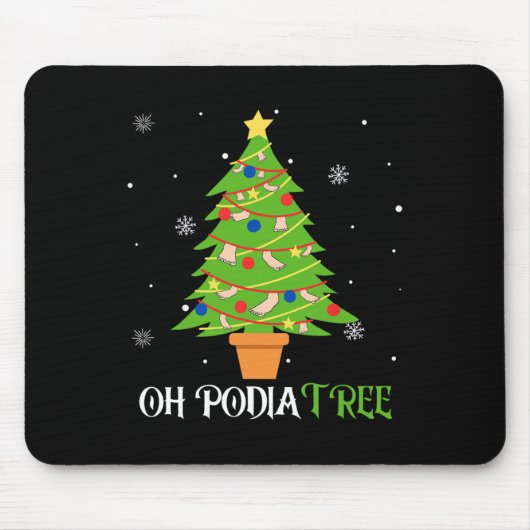 ポダイアトリスマスツリーpodiatrist足医学 マウスパッド (正面)
