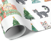 ポチドキャットホリデーラッピング紙（ベンガル、マース） ラッピングペーパー (ロールコーナー)