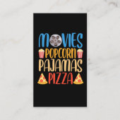 ポッおもしろいプコーン映画とピザフィルムフード·ナイト 名刺 (正面)