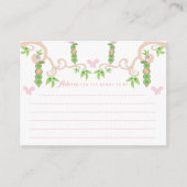 ポッお洒落ドガールの中のピー赤ちゃんシャワーゲームママ アドバイスカード (正面)