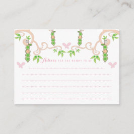 ポッお洒落ドガールの中のピー赤ちゃんシャワーゲームママ アドバイスカード