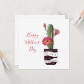 ポッかわいらしテッドサボテン母の日カード カード (正面/裏面インサイチュ)