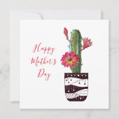 ポッかわいらしテッドサボテン母の日カード カード (正面)
