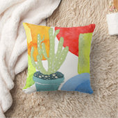ポッカラフルトしたサボテン クッション (ブランケット)