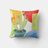 ポッカラフルトしたサボテン クッション (正面)