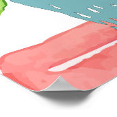 ポッカラフルトしたサボテン ポスター (角)