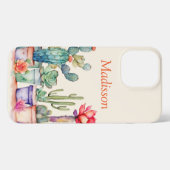 ポッカラフルト状のサボテンと名前の多肉類 iPhoneケース (裏面横)