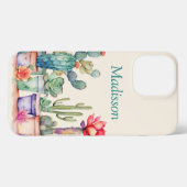 ポッカラフルト状のサボテンと名前の多肉類 iPhoneケース (裏面横)