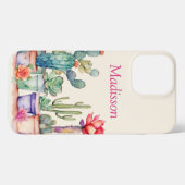 ポッカラフルト状のサボテンと名前の多肉類 iPhoneケース (裏面横)