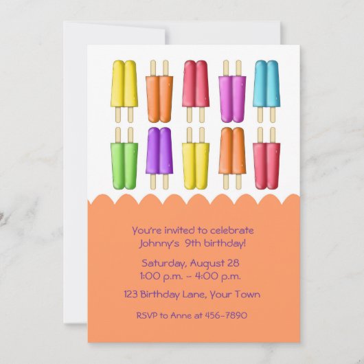 ポッカラフルプス 招待状 (正面)