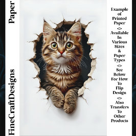 ポッキングアウトホールタブビーキャットCN6スクラップブック紙