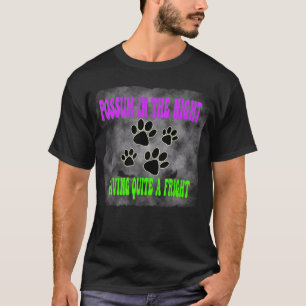 ポッサムおもしろいゴミミーム通り猫 Tシャツ