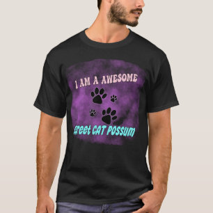 ポッサムおもしろいゴミミーム通り猫 Tシャツ