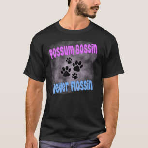 ポッサムおもしろいゴミミーム通り猫 Tシャツ