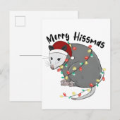 ポッサムがゴミを食べるクリスマス ライト メリー ヒスマス インビテーションポストカード (正面/裏面)