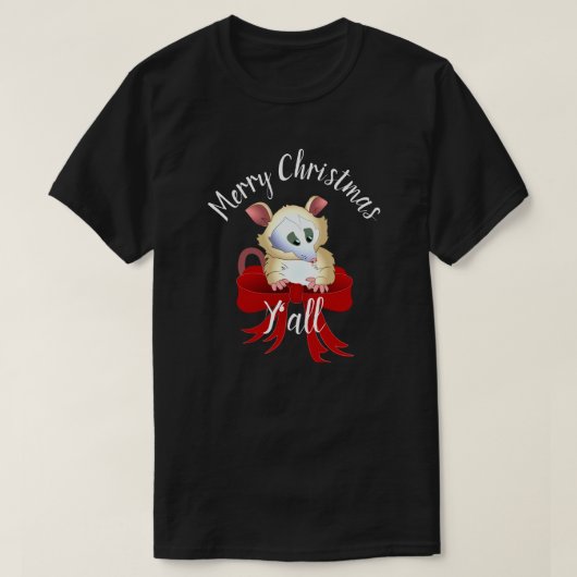 ポッサムとメリークリスマス Tシャツ (デザイン正面)