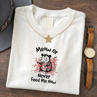 ポッサムのニャー面白いサルカスティックTシャツ Tシャツ