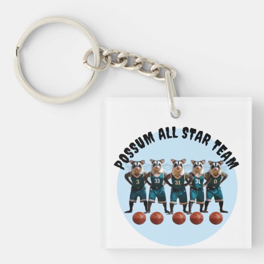 ポッサムオールスターバスケットボールチーム キーホルダー (正面)