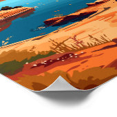 ポッサムキングダムレイクテキサス州トラベルアートヴィンテージ ポスター (角)