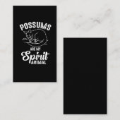 ポッサムスピリットアニマル-オポッサム動物ファン 名刺 (正面/裏面)