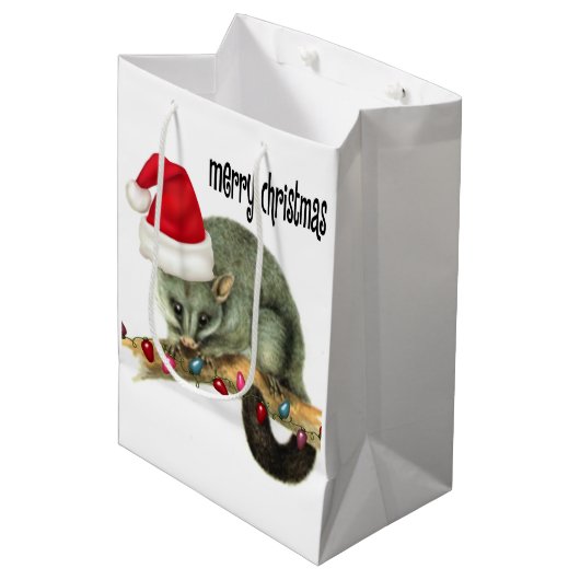 ポッサムメリークリスマス抱き枕 ミディアムペーパーバッグ (正面アングル)