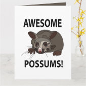 ポッサム素晴らしおもしろいズ カード (黄色い花)