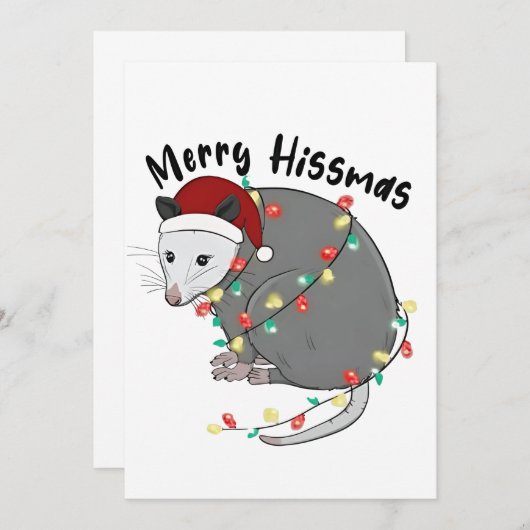 ポッサム食べゴミのクリスマスライトメリーヒスマス 案内状 (正面/裏面)