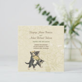 ポッシュキャッツアイボリー結婚式招待状 招待状 (スタンド正面)