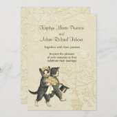 ポッシュキャッツアイボリー結婚式招待状 招待状 (正面/裏面)