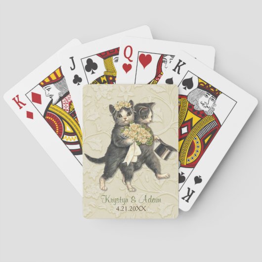 ポッシュキャッツ結婚アイボリー トランプ (裏面)