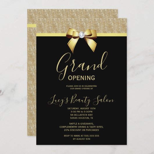 ポッシュゴールドジュエルボウ グランドオープニング 招待状 (正面/裏面)