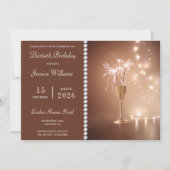 ポッシュシャンパンスパークル&ライツバースデーパーティー 招待状 (正面)