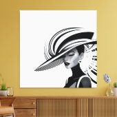 ポッシュチックコレクション#1 （ホワイト）ポスター キャンバスプリント (インサイチュ (リビング))