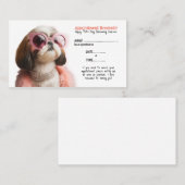 ポッシュドッググルーミングアポイントメントリマインダーカード 名刺 (正面/裏面)
