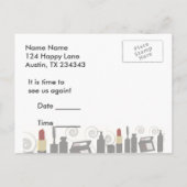 ポッシュパーティービューティーファッション メイク＆フェイシャル インビテーションポストカード (裏面)