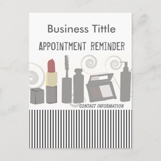 ポッシュパーティ ビューティー ファッション メイクアップ&フェイシャル インビテーションポストカード (正面)