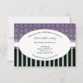 ポッシュパープルアンドグリーンブライダルシャワー招待状 招待状 (正面)